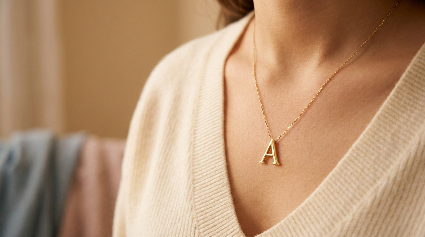 Quelle est la signification d'un pendentif avec initiale