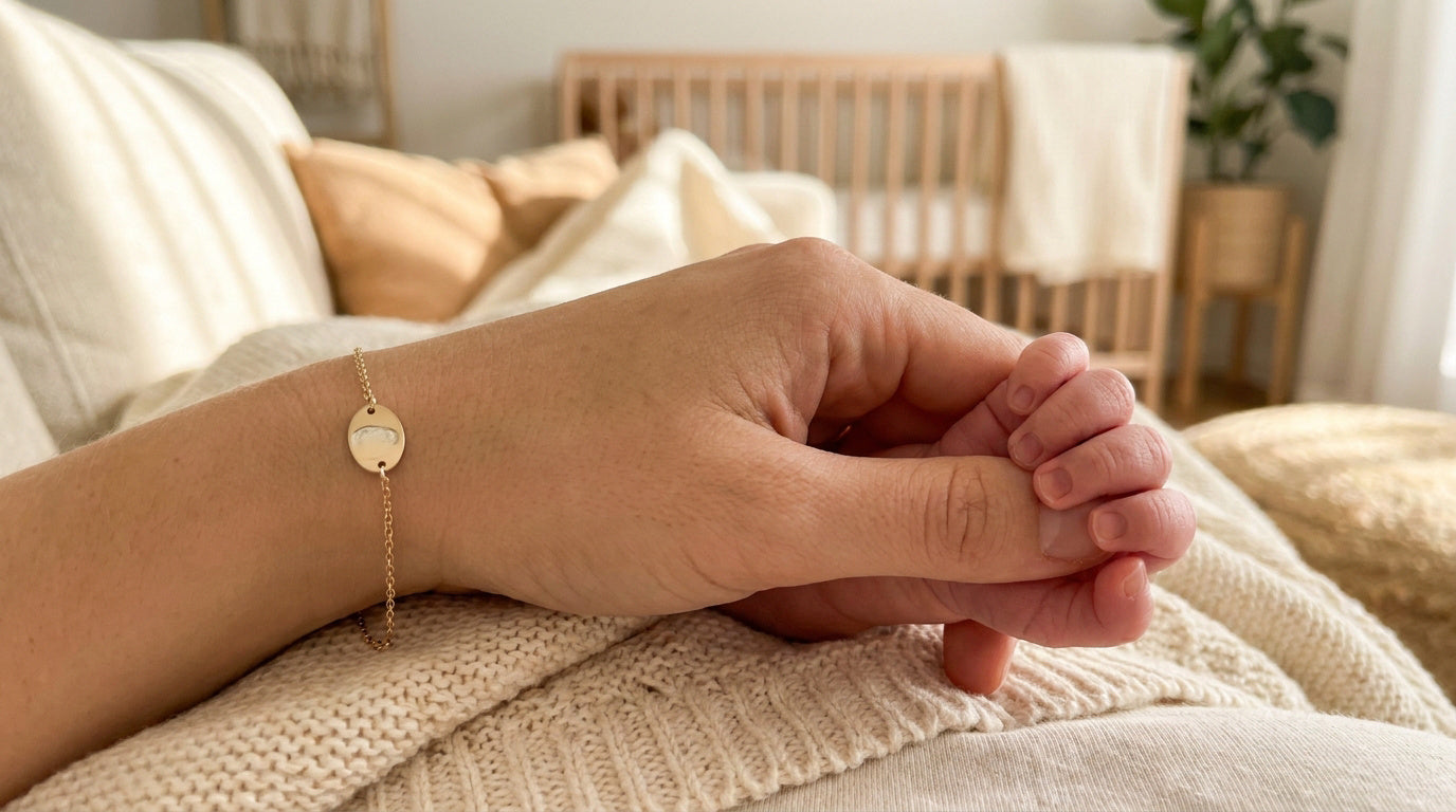 Célébrer une naissance avec un bijou personnalisé pour la maman