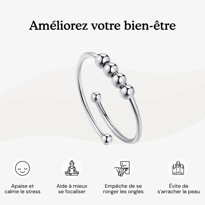 Bague Anti - Stress Ajustable - Selene - Petale Paris