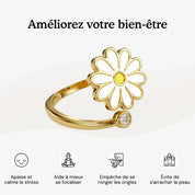 Bague Anti - Stress Ajustable - Tournesol - Petale Paris