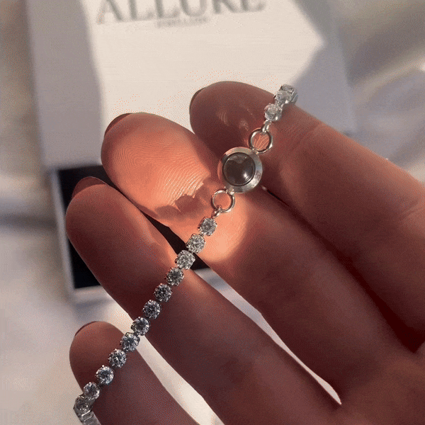 Bracelet diamant - projection photo personnalise gif