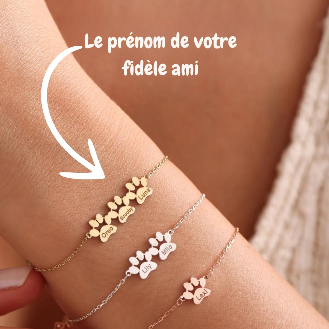 Bracelet Patte Personnalisée - Petale Paris