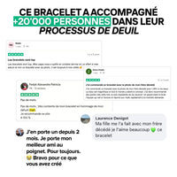 Bracelet projection photo deuil - témoignages clients Petale Paris bijou souvenir défunt