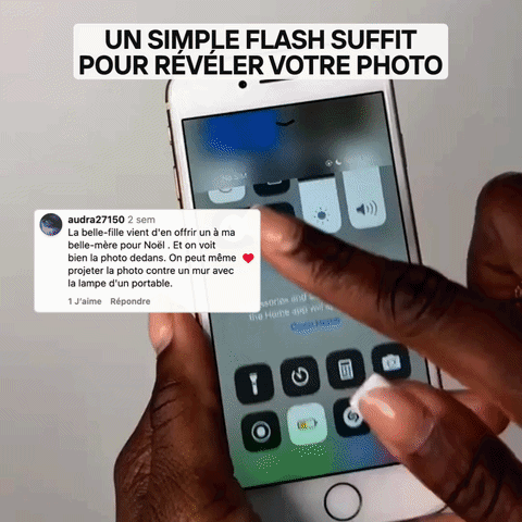 Révéler la photo du bracelet projection avec le flash d'un smartphone, avis client