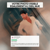 Photo du bracelet projection visible à travers la pierre, avis client