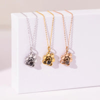Pendentif patte chien projection photo 3 couleurs argent or rose - collection bijou personnalisé animal Petale Paris