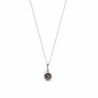 Pendentif projection photo personnalisé argent fond blanc - collier bijou cadeau femme Petale Paris