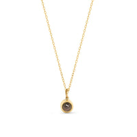 Pendentif projection photo or dore fond blanc - collier bijou personnalise cadeau femme Petale Paris