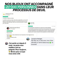 Avis clients Petale Paris : bijoux photo personnalisés portés en souvenir d'un proche disparu