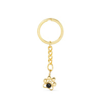Porte-clé patte chien projection photo doré - accessoire bijou personnalisé animal Petale Paris