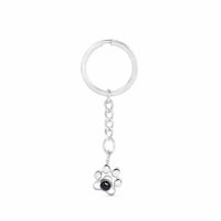 Porte-clé patte de chien projection photo personnalisé argent - accessoire bijou animal cadeau Petale Paris